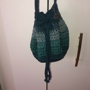 The Saks woven ombré teal cross body